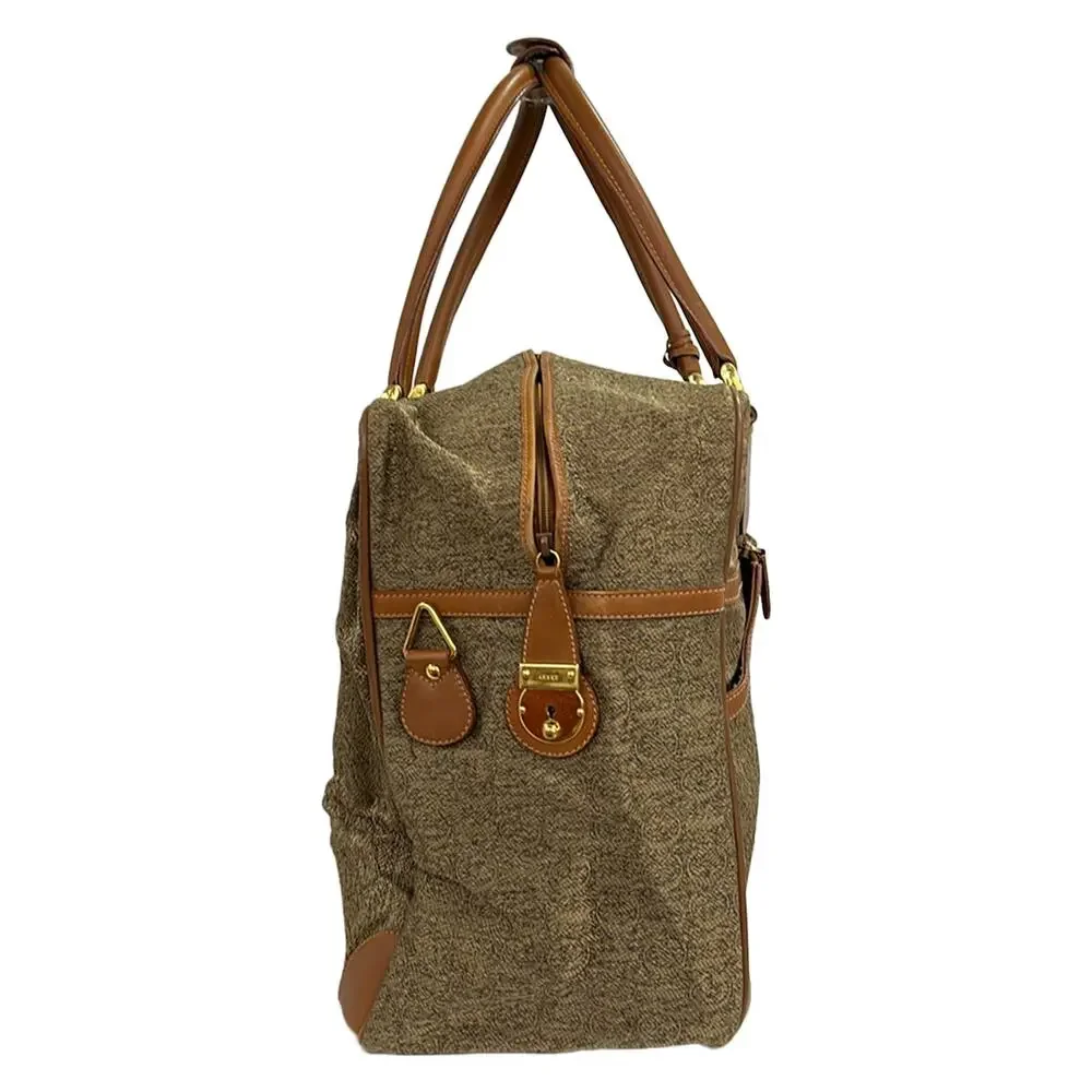Gucci Boston Bag Beige Brown Jacquard Leather